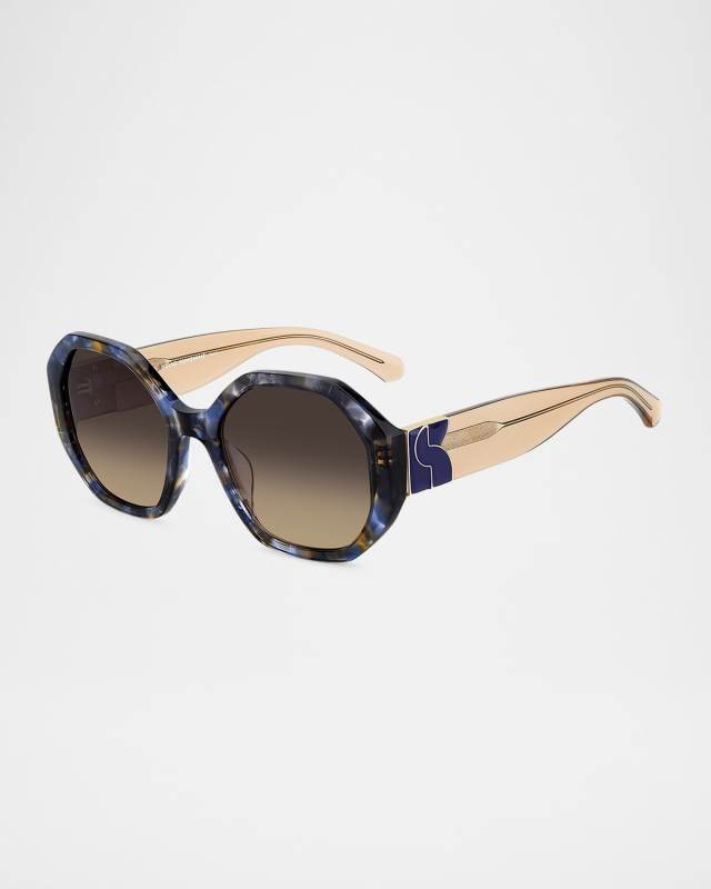 flynnie geometric acetate sunglasses